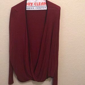 Burgundy wrap top!  Worn 2-3 times. Like new!